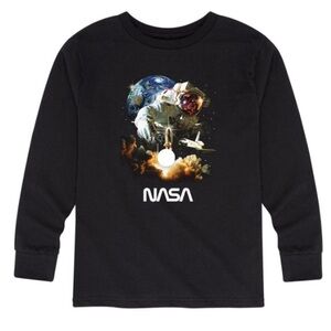 NEW - NASA - Space Shuttle Logo - Youth Long Sleeve Graphic T-Shirt. Medium.